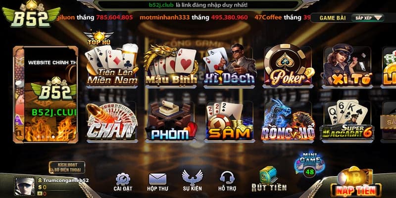 Vì sao Game bài tại B52club được ưa chuộng?